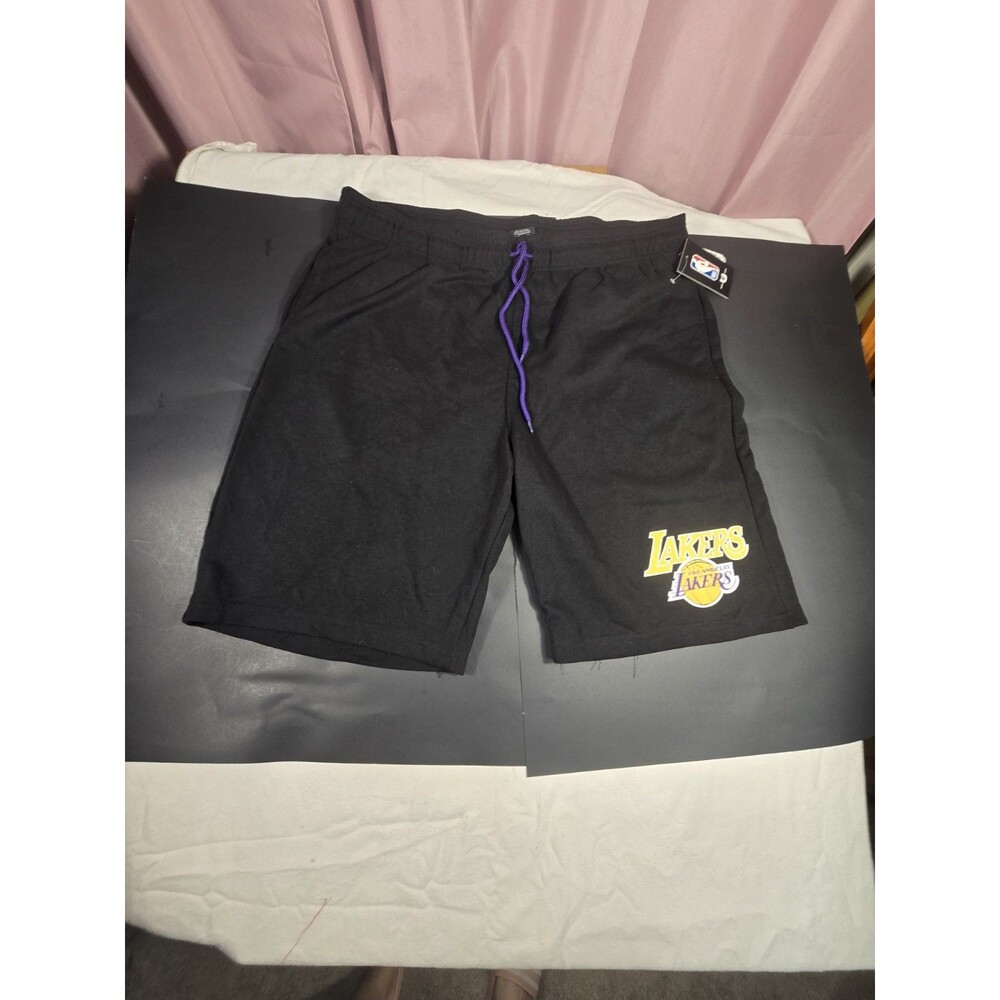 Los Angeles Lakers Shorts Mens Large Black NBA Graphic Drawstring Purple XXL